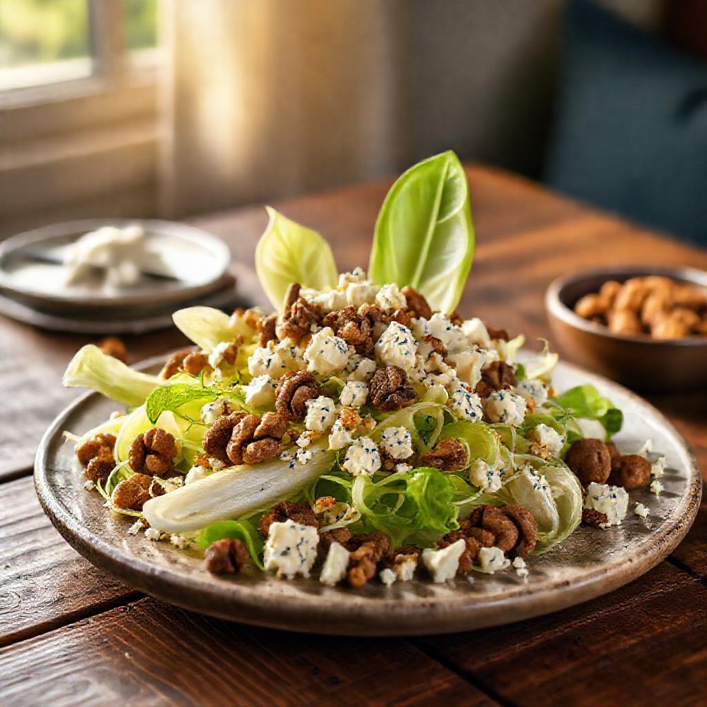 AI generated Endive and Walnut Salad - personalized wellness cuisine example